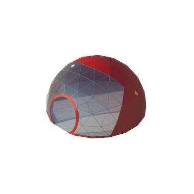 Сферический шатер диаметр 8 м Схема